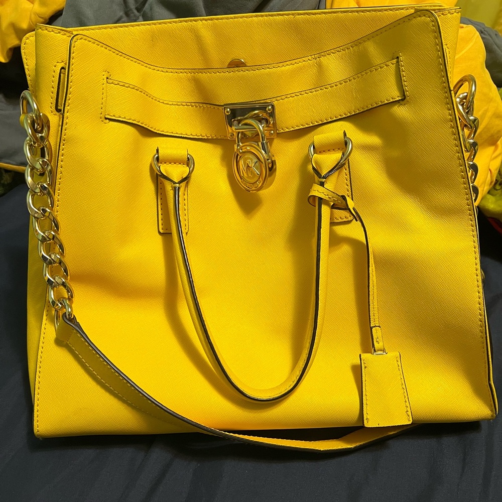 MICHAEL Michael Kors Yellow Satchel